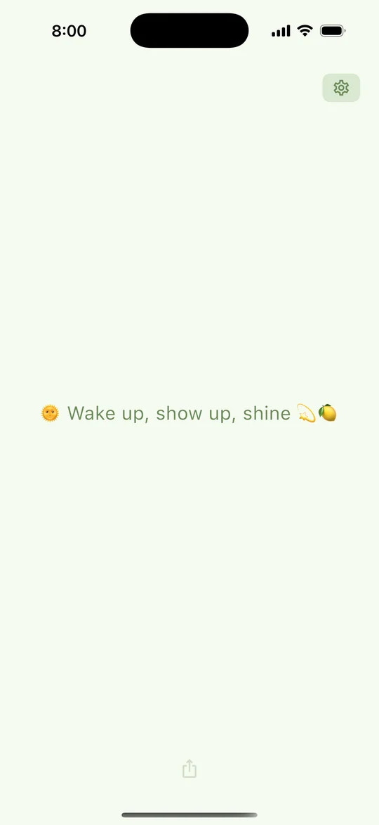Daily quote in the app