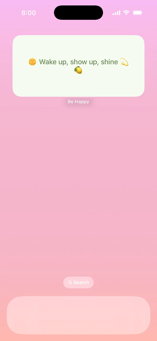 Home screen widget